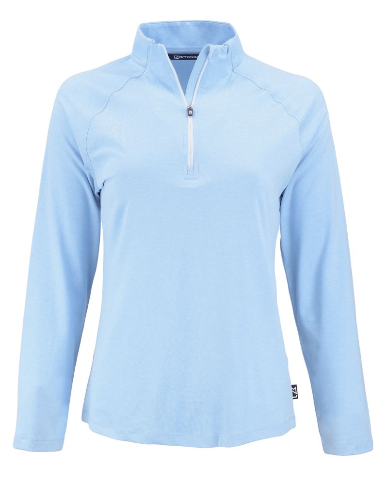 Cutter & Buck Women's Coastline Recycled Double Peached Quarter Zip Pullover-5