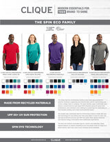 Clique Women's Spin Solution-dyed Performance Interlock Half Zip-1