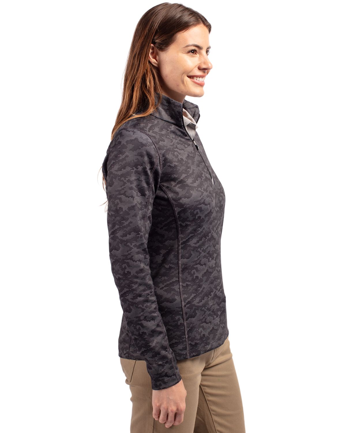 Cutter & Buck Women's Traverse Quarter Zip Pullover-3
