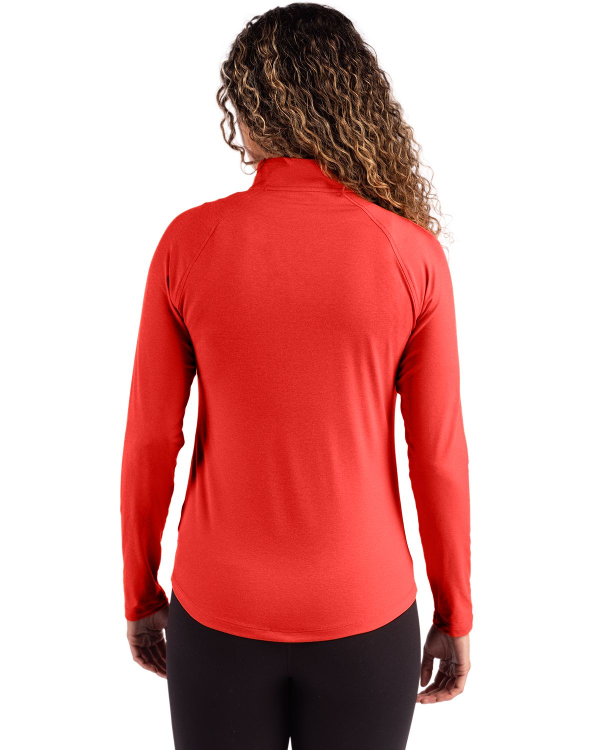 Cutter & Buck Women's Coastline Recycled Double Peached Quarter Zip Pullover-2