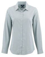 Cutter & Buck Women's Skyline Recycled Pinstripe Long Sleeve Spread Collar Dress Shirt-6