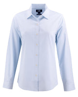 Cutter & Buck Women's Skyline Recycled Pinstripe Long Sleeve Spread Collar Dress Shirt-5