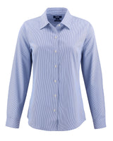 Cutter & Buck Women's Skyline Recycled Pinstripe Long Sleeve Spread Collar Dress Shirt-4
