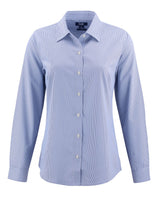 Cutter & Buck Women's Skyline Recycled Pinstripe Long Sleeve Spread Collar Dress Shirt-5