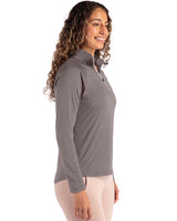 Cutter & Buck Women's Coastline Recycled Double Peached Quarter Zip Pullover-3