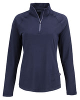 Cutter & Buck Women's Coastline Recycled Double Peached Quarter Zip Pullover-5
