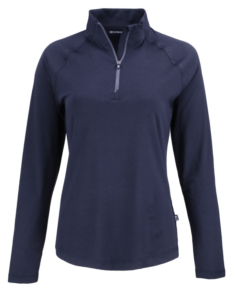 Cutter & Buck Women's Coastline Recycled Double Peached Quarter Zip Pullover-6