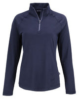 Cutter & Buck Women's Coastline Recycled Double Peached Quarter Zip Pullover-6