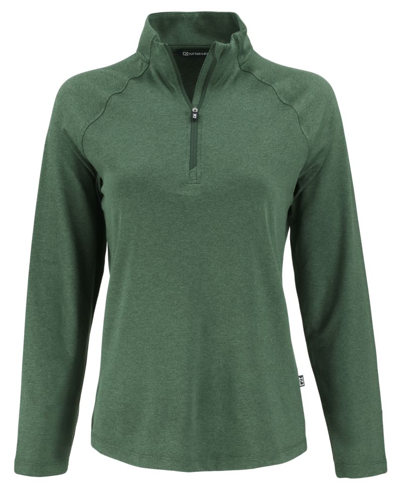 Cutter & Buck Women's Coastline Recycled Double Peached Quarter Zip Pullover-5