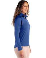 Cutter & Buck Women's Coastline Recycled Double Peached Quarter Zip Pullover-3