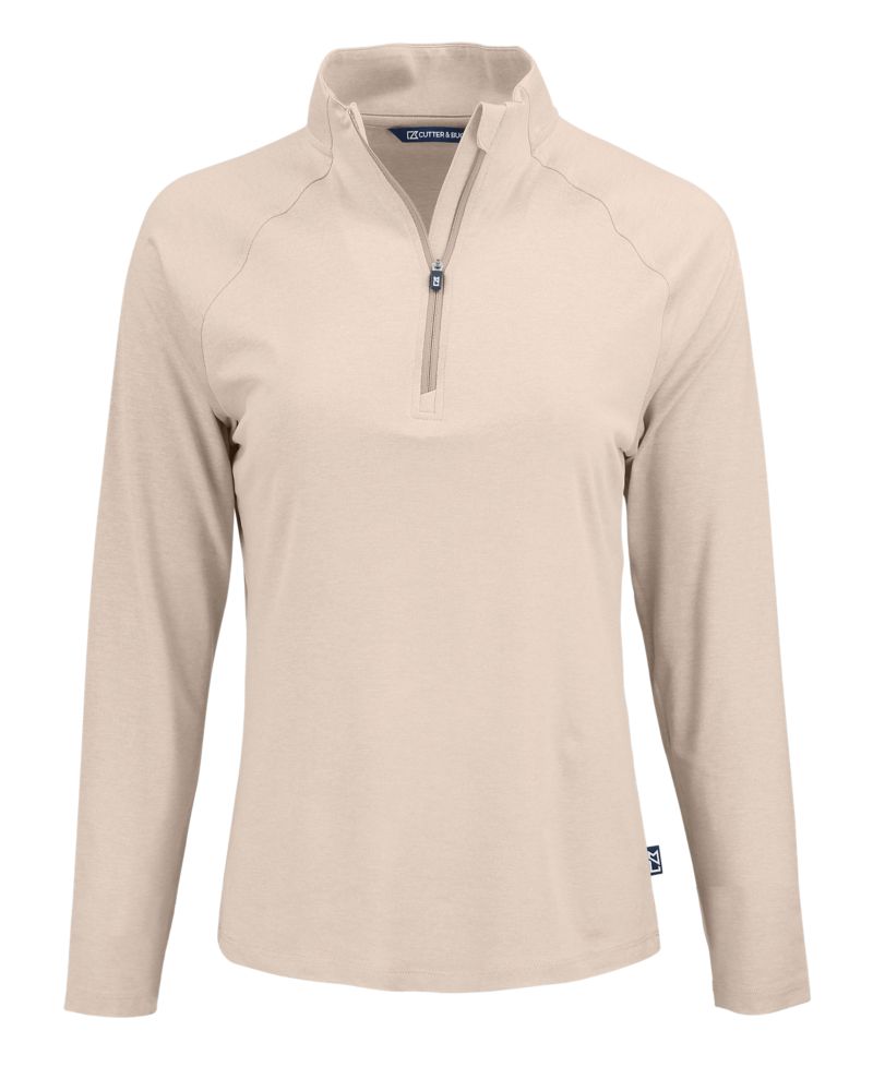 Cutter & Buck Women's Coastline Recycled Double Peached Quarter Zip Pullover-2