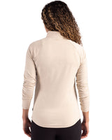 Cutter & Buck Women's Coastline Recycled Double Peached Quarter Zip Pullover-5