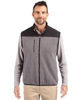 Cutter & Buck Men's Cascade Epic Comfort Recycled Sherpa Fleece Full Zip Vest-1