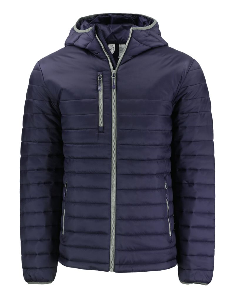 Clique Men's Valhalla Recycled Insulated Puffer Full Zip Hooded Jacket-2