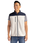 Cutter & Buck Men's Cascade Epic Comfort Recycled Sherpa Fleece Full Zip Vest-1