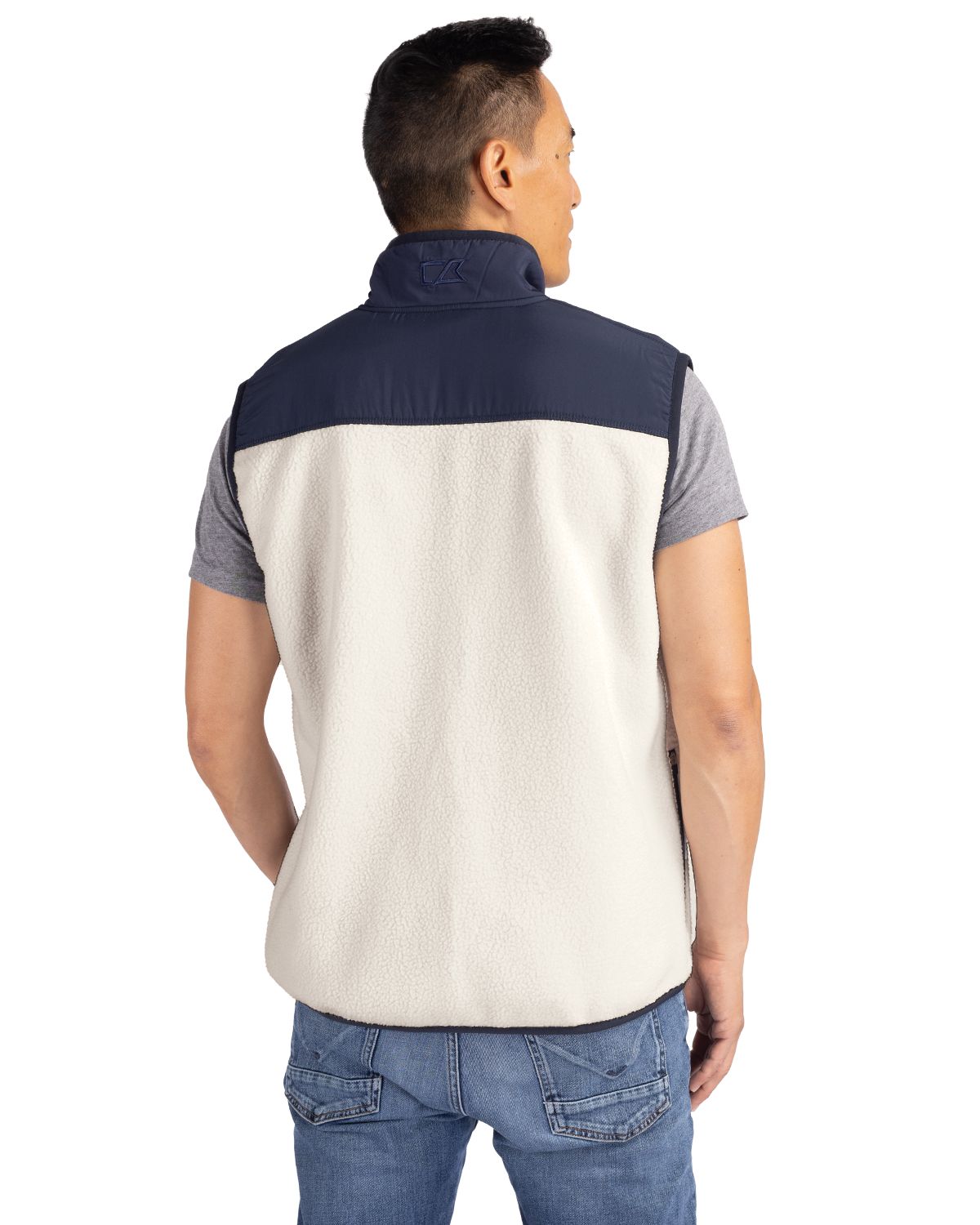 Cutter & Buck Men's Cascade Epic Comfort Recycled Sherpa Fleece Full Zip Vest-2