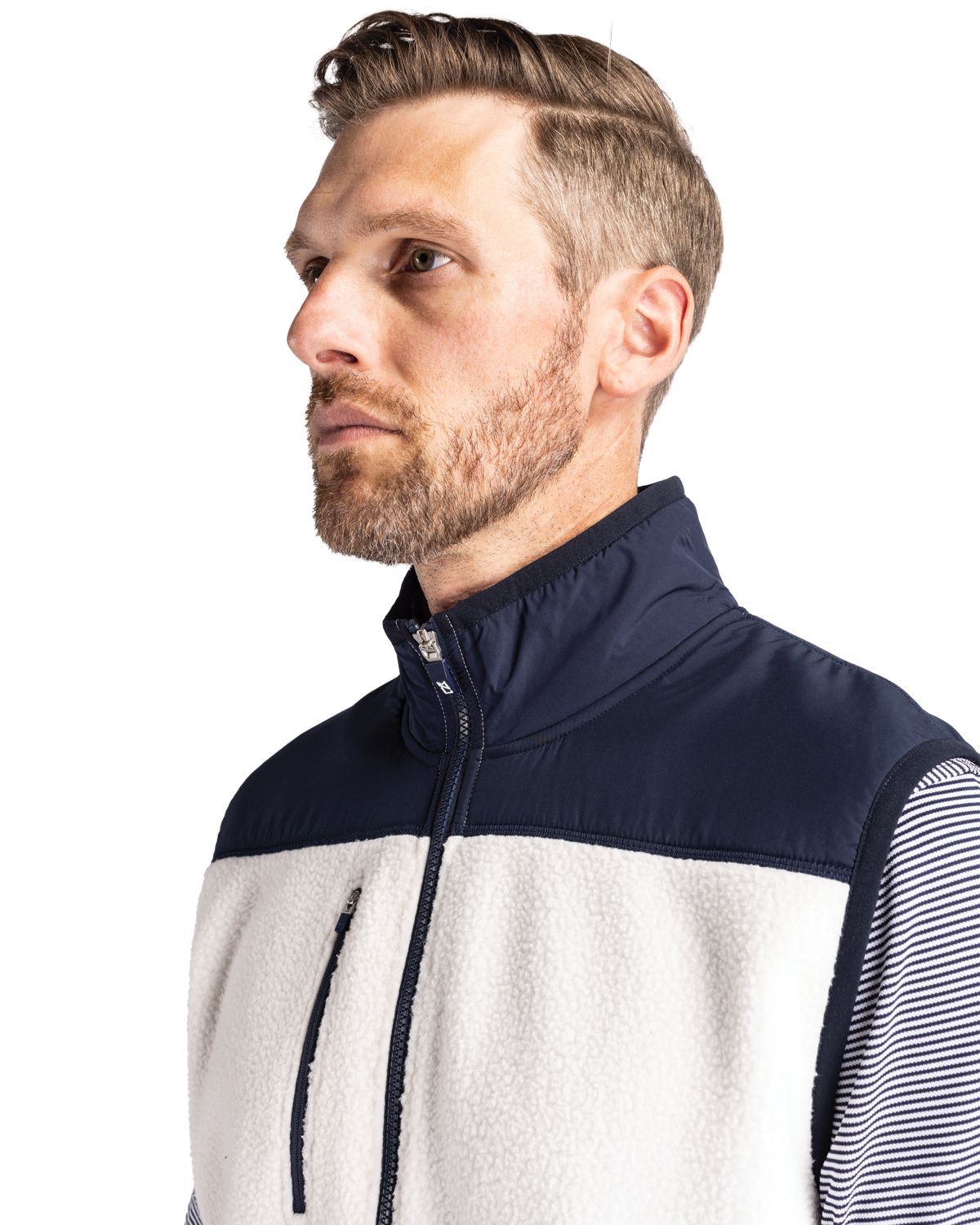 Cutter & Buck Men's Cascade Epic Comfort Recycled Sherpa Fleece Full Zip Vest-9