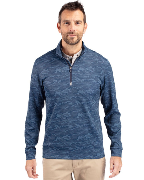 Cutter & Buck Men's Traverse Camo Quarter Zip Pullover-1