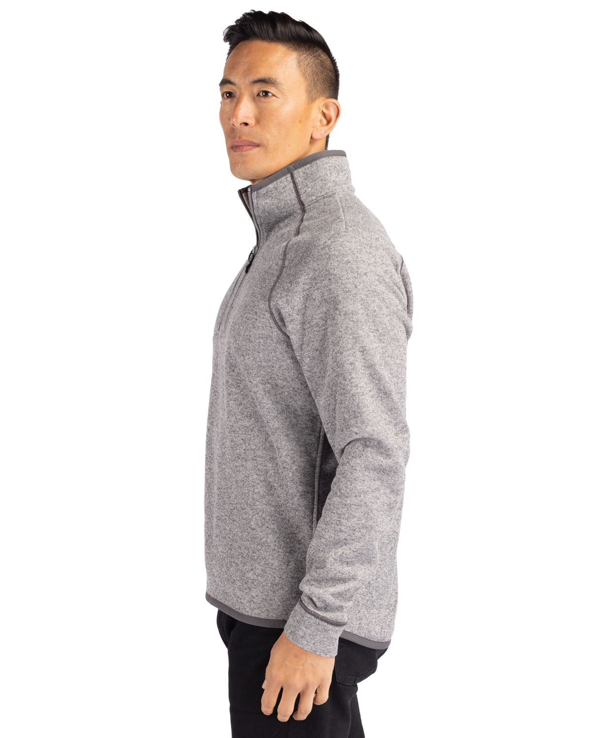 Cutter & Buck Men's Mainsail Sweater-Knit Half Zip Jacket-4