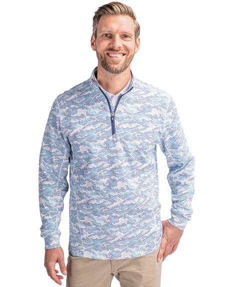 Cutter & Buck Men's Traverse Camo Quarter Zip Pullover-1