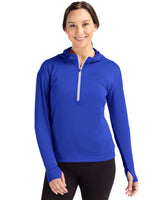 Cutter & Buck Women's Daybreak Recycled Half Zip Hooded Pullover-1