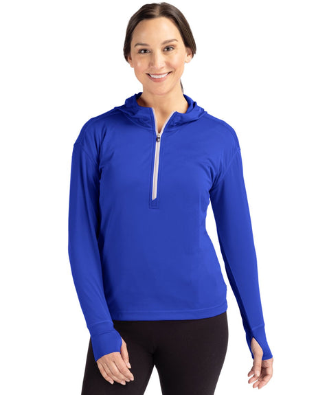 Cutter & Buck Women's Daybreak Recycled Half Zip Hooded Pullover-1