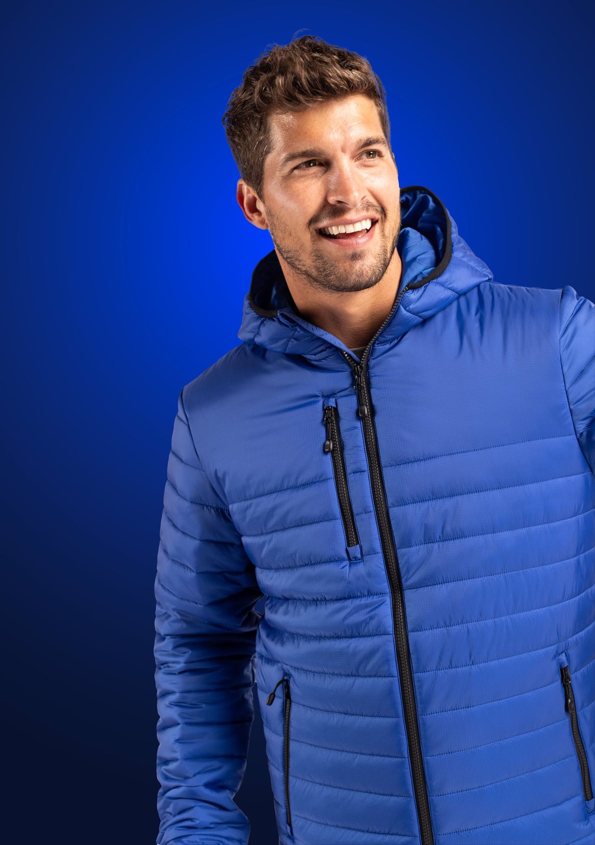 Clique Men's Valhalla Recycled Insulated Puffer Full Zip Hooded Jacket-2