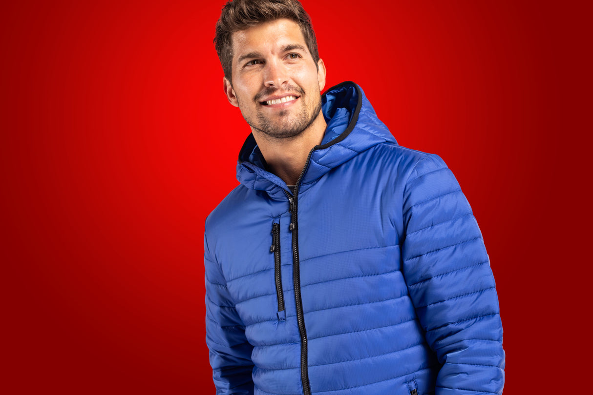 Clique Men's Valhalla Recycled Insulated Puffer Full Zip Hooded Jacket-3