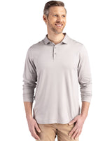 Cutter & Buck Men's Coastline Recycled Double Peached Long Sleeve Polo-1
