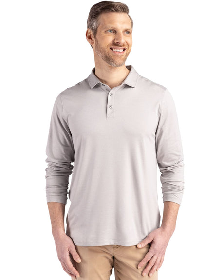 Cutter & Buck Men's Coastline Recycled Double Peached Long Sleeve Polo-1