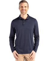 Cutter & Buck Men's Coastline Recycled Double Peached Long Sleeve Polo-1