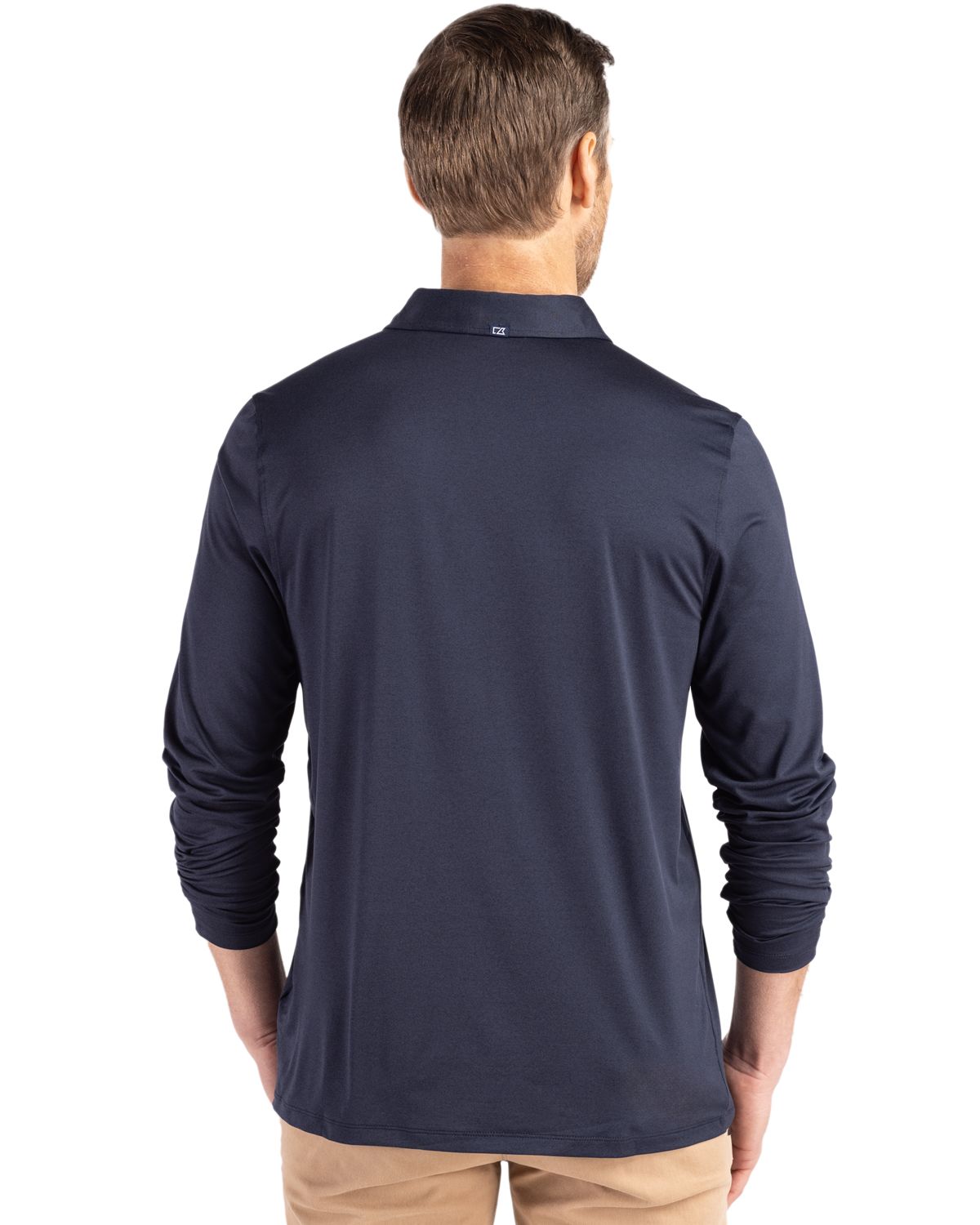Cutter & Buck Men's Coastline Recycled Double Peached Long Sleeve Polo-2