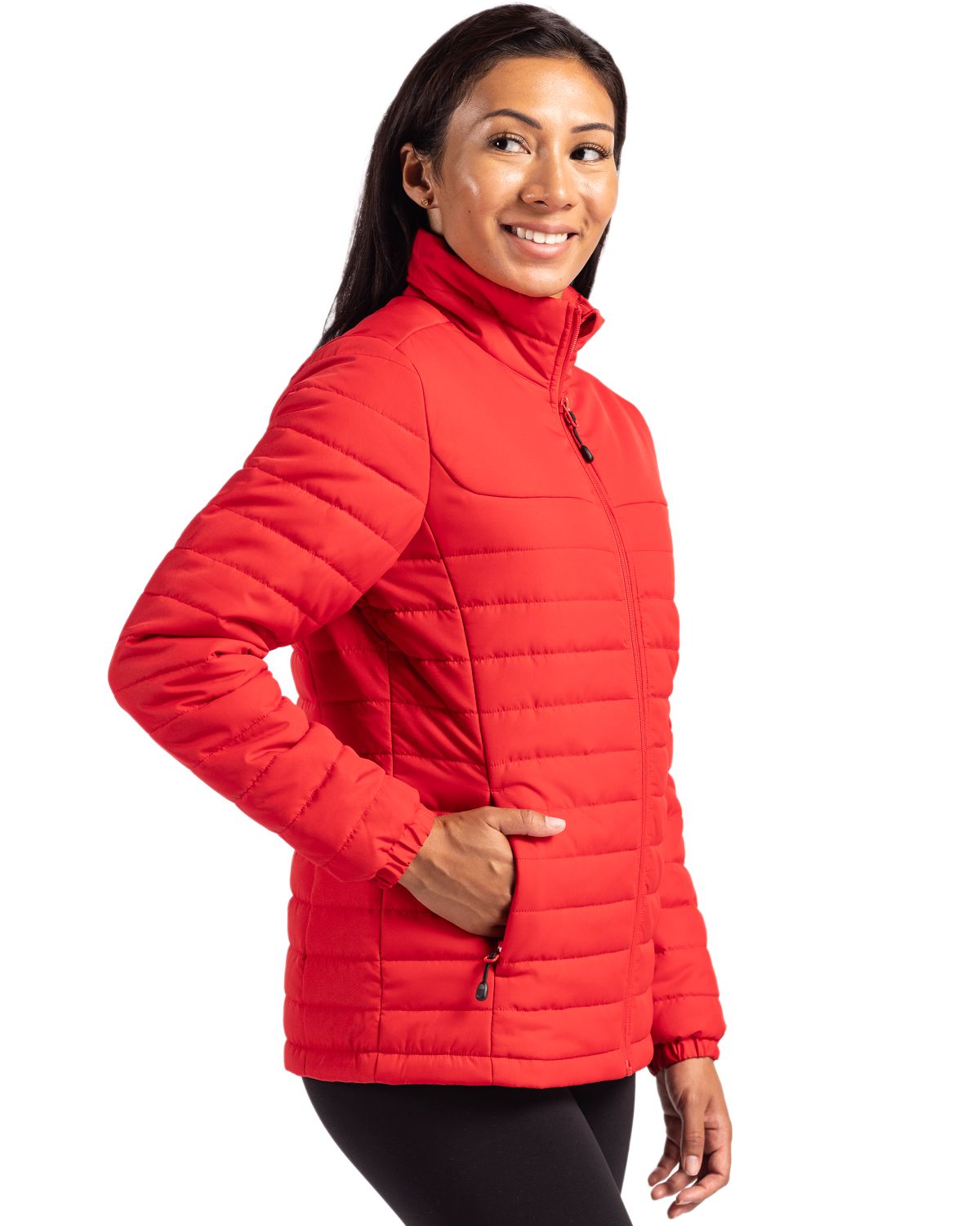 Clique Women's Elevation Recycled Insulated Puffer Full Zip Jacket-3