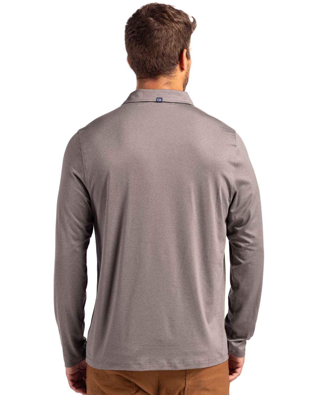 Cutter & Buck Men's Coastline Recycled Double Peached Long Sleeve Polo-2