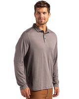 Cutter & Buck Men's Coastline Recycled Double Peached Long Sleeve Polo-3