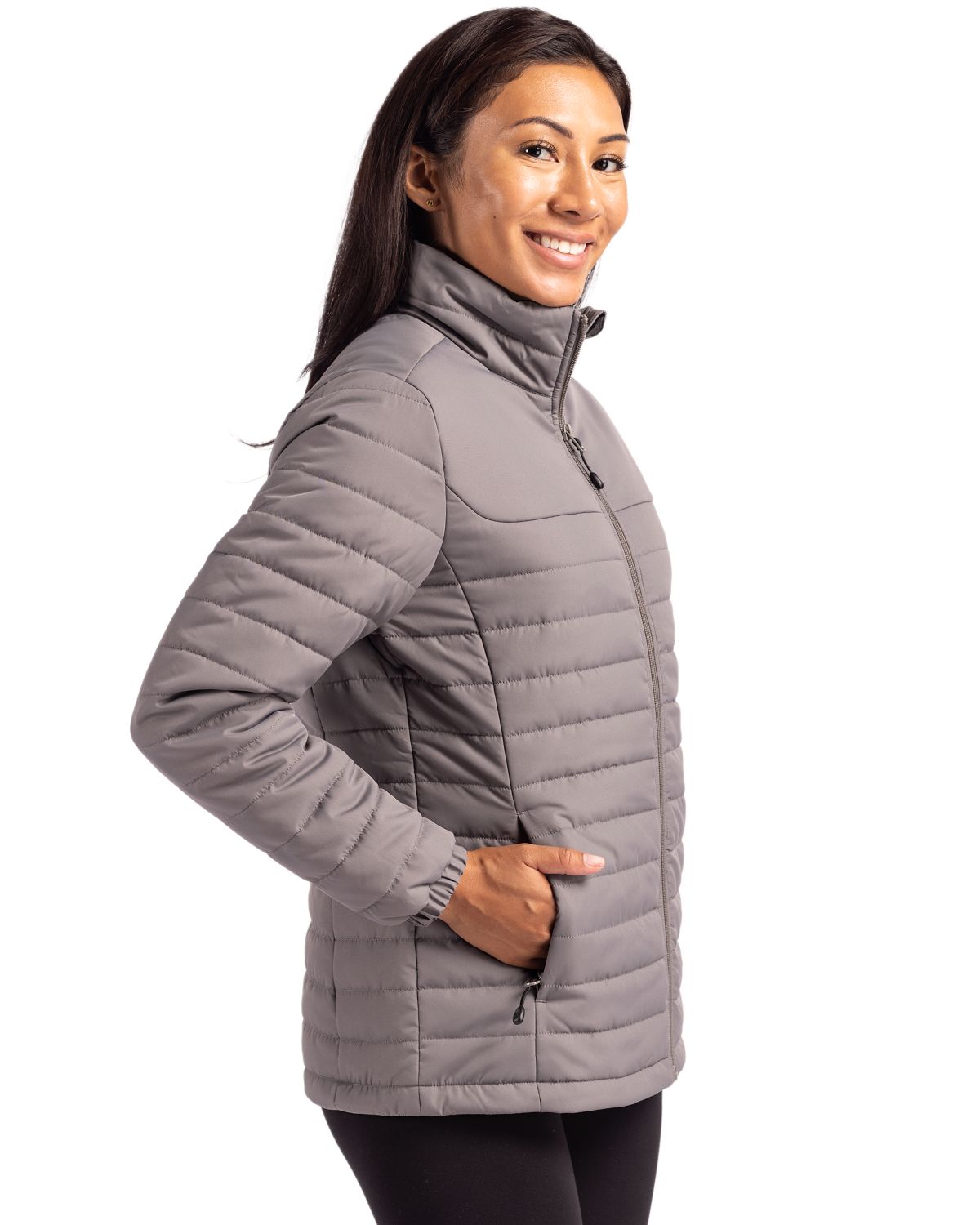 Clique Women's Elevation Recycled Insulated Puffer Full Zip Jacket-6