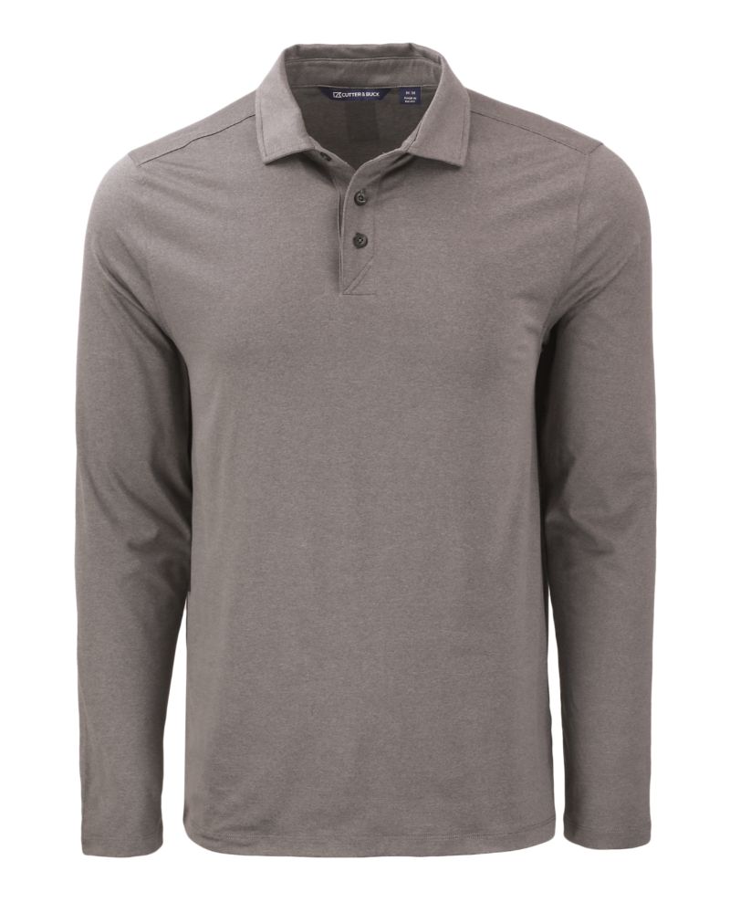 Cutter & Buck Men's Coastline Recycled Double Peached Long Sleeve Polo-7