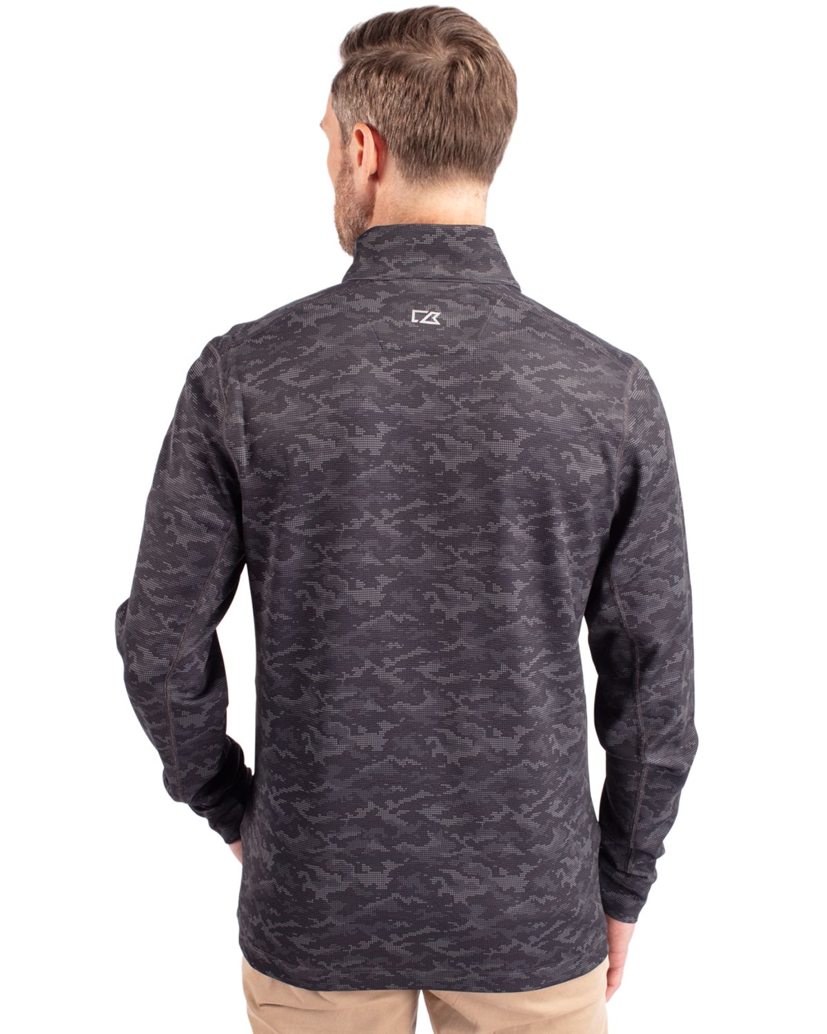 Cutter & Buck Men's Traverse Camo Quarter Zip Pullover-8