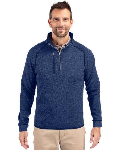 Cutter & Buck Men's Mainsail Sweater-Knit Half Zip Jacket-1