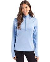 Cutter & Buck Women's Peshastin Recycled GridFleece Half Zip Pullover-4
