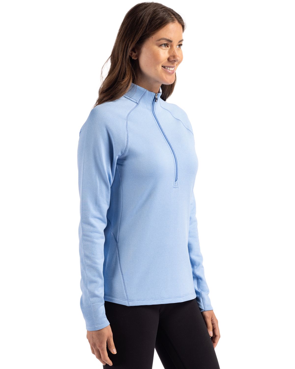 Cutter & Buck Women's Peshastin Recycled GridFleece Half Zip Pullover-6