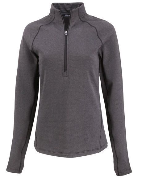 Cutter & Buck Women's Peshastin Recycled GridFleece Half Zip Pullover-1
