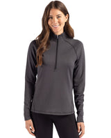Cutter & Buck Women's Peshastin Recycled GridFleece Half Zip Pullover-1