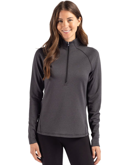 Cutter & Buck Women's Peshastin Recycled GridFleece Half Zip Pullover-1