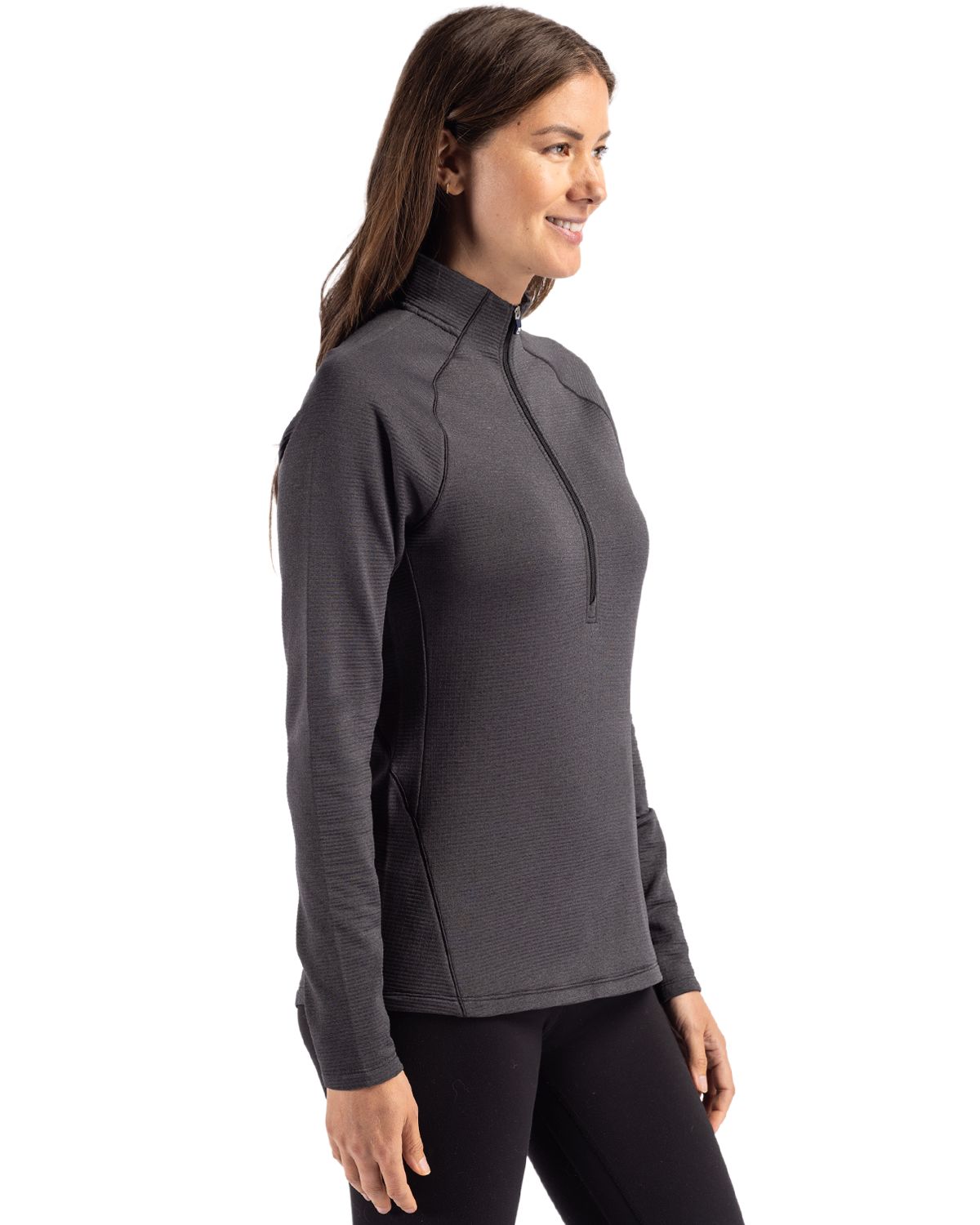 Cutter & Buck Women's Peshastin Recycled GridFleece Half Zip Pullover-6