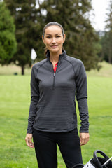 Cutter & Buck Women's Peshastin Recycled GridFleece Half Zip Pullover-7