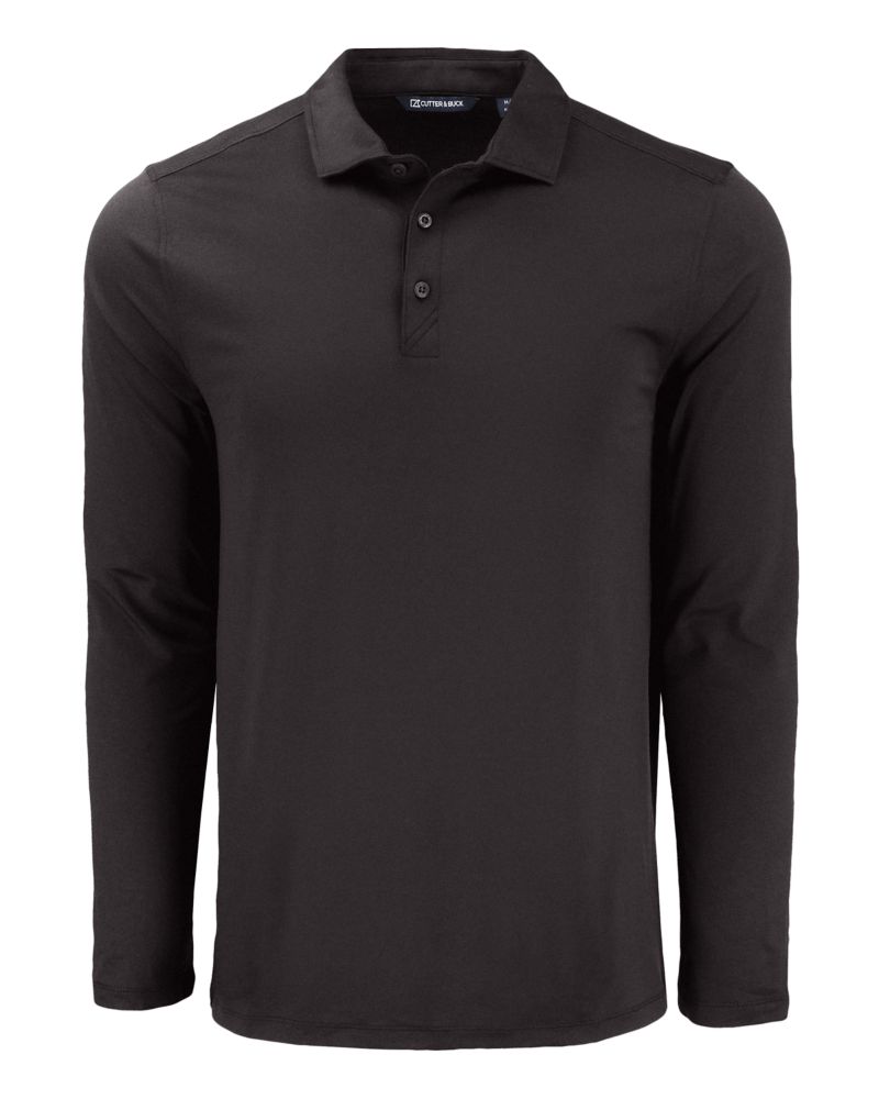 Cutter & Buck Men's Coastline Recycled Double Peached Long Sleeve Polo-2
