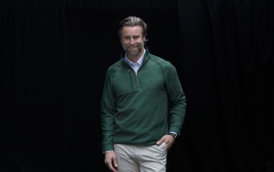 Cutter & Buck Men's Mainsail Sweater-Knit Half Zip Jacket-1