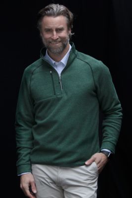 Cutter & Buck Men's Mainsail Sweater-Knit Half Zip Jacket-2