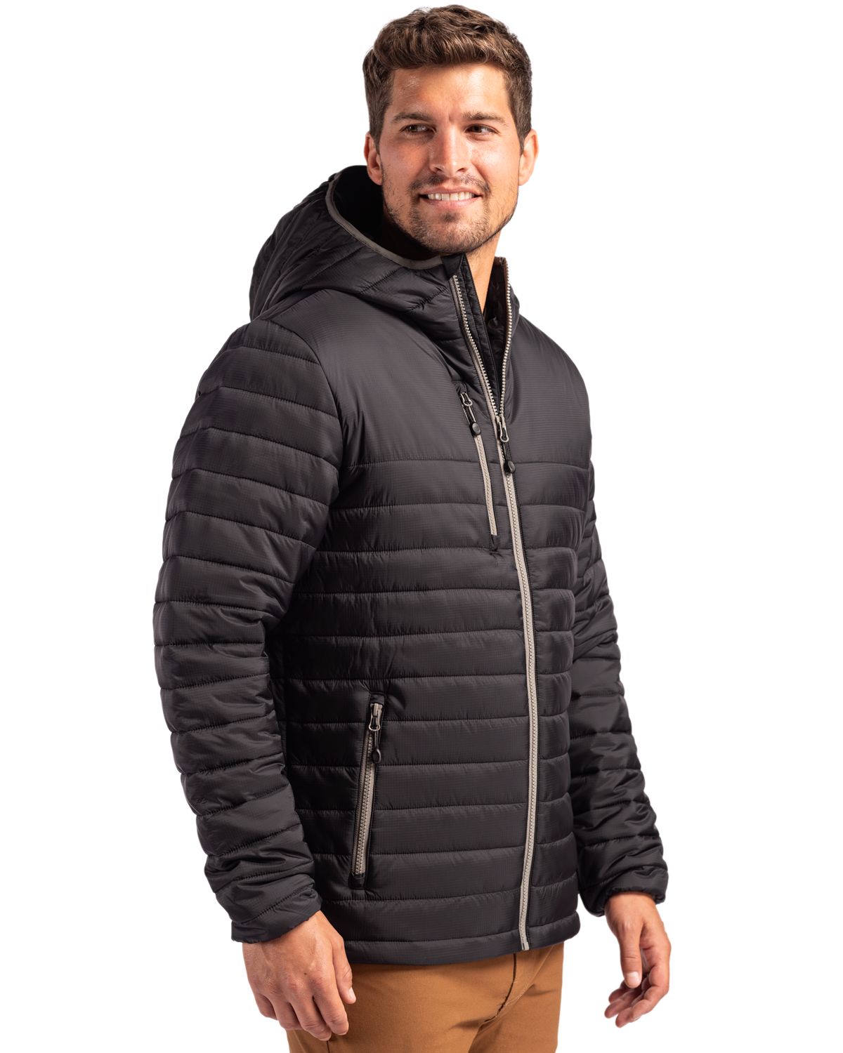 Clique Men's Valhalla Recycled Insulated Puffer Full Zip Hooded Jacket-4